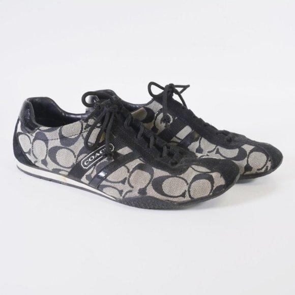 black and grey coach shoes